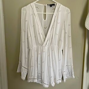 White long sleeve romper